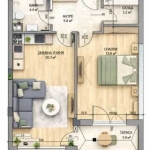 Двустаен апартамент в София, Левски Г - 62 кв.м за 1728 €/кв.м - Снимка #1