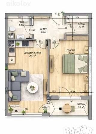 Двустаен апартамент в София, Левски Г - 62 кв.м за 1728 €/кв.м - Снимка #1