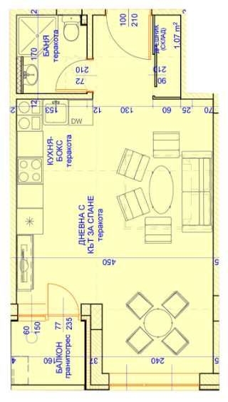 Едностаен апартамент в Пловдив, Кючук Париж - 40 кв.м за 1075 €/кв.м - Снимка #1