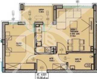 Двустаен апартамент в Бургас, Славейков - 63 кв.м за 1059 €/кв.м - Снимка #1