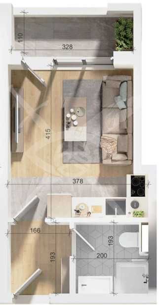 Едностаен апартамент в Пловдив, Тракия - 35 кв.м за 642 €/кв.м - Снимка #1