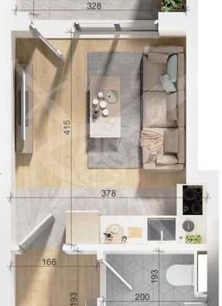 Едностаен апартамент в Пловдив, Тракия - 35 кв.м за 1486 €/кв.м - Снимка #1