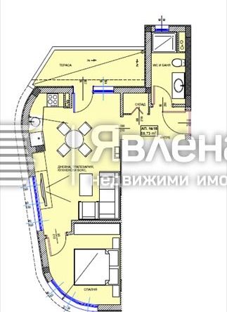 Двустаен апартамент в Поморие - 69 кв.м за 1407 €/кв.м - Снимка #1