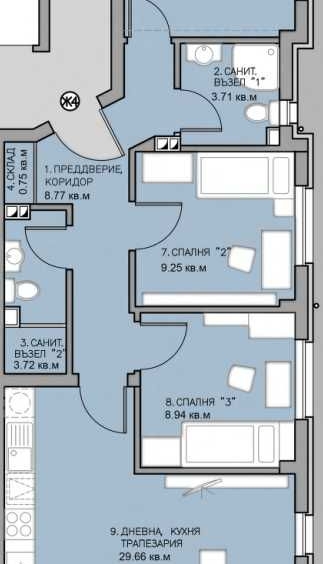 Многостаен апартамент в Пловдив, Остромила - 114 кв.м за 1118 €/кв.м - Снимка #1