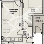 Двустаен апартамент в Бургас, Сарафово - 65 кв.м за 579 €/кв.м - Снимка #1