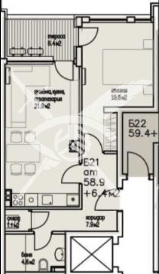 Двустаен апартамент в Бургас, Сарафово - 65 кв.м за 579 €/кв.м - Снимка #1