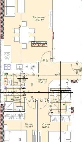 Тристаен апартамент в Пловдив, Тракия - 117 кв.м за 794 €/кв.м - Снимка #1