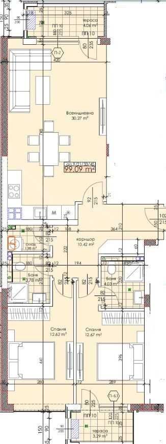 Тристаен апартамент в Пловдив, Тракия - 117 кв.м за 1556 €/кв.м - Снимка #1