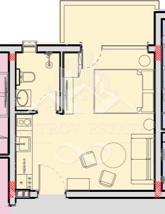 Едностаен апартамент в Велинград - 34 кв.м за 900 €/кв.м - Снимка #1