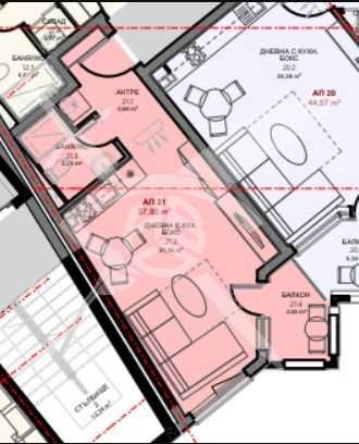Едностаен апартамент в Поморие - 37 кв.м за 2163 €/кв.м - Снимка #1
