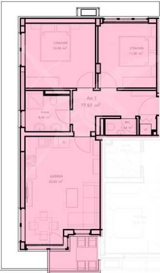 Тристаен апартамент в Пловдив, Коматевски възел - 84 кв.м за 1150 €/кв.м - Снимка #1