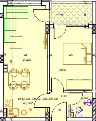 Двустаен апартамент в Стара Загора, Аязмото - 62 кв.м за 574 €/кв.м - Снимка #1