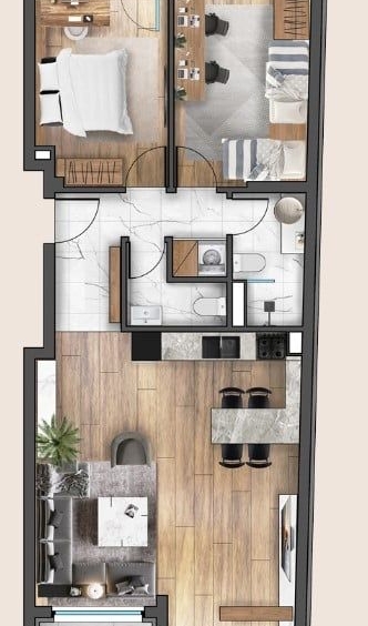 Тристаен апартамент в София, Надежда 2 - 120 кв.м за 759 €/кв.м - Снимка #1