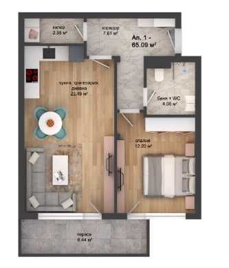 Двустаен апартамент в Пловдив, Кършияка - 77 кв.м за 1664 €/кв.м - Снимка #1
