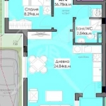 Двустаен апартамент в Бургас, Крайморие - 60 кв.м за 1162 €/кв.м - Снимка #1