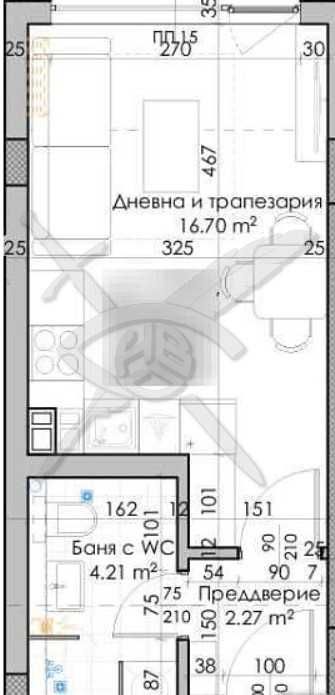 Едностаен апартамент в Пловдив, Южен - 34 кв.м за 720 €/кв.м - Снимка #1