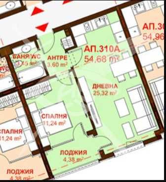 Двустаен апартамент в Бургас, Сарафово - 54 кв.м за 1595 €/кв.м - Снимка #1