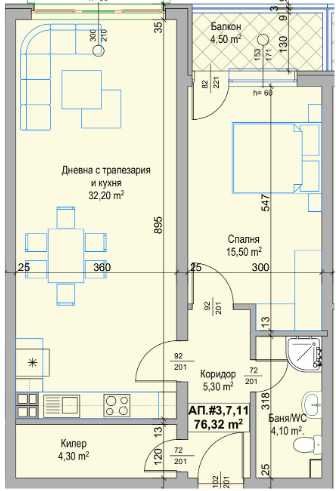 Двустаен апартамент в Пловдив, Христо Смирненски - 88 кв.м за 1156 €/кв.м - Снимка #1