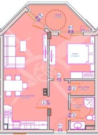 Двустаен апартамент в Бургас, Сарафово - 69 кв.м за 688 €/кв.м - Снимка #1