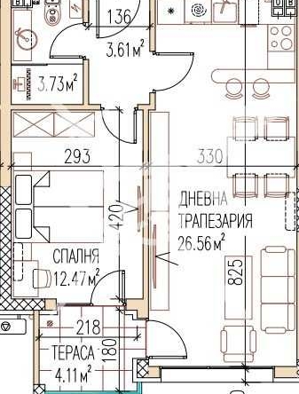 Двустаен апартамент в Пловдив, Остромила - 67 кв.м за 1155 €/кв.м - Снимка #1