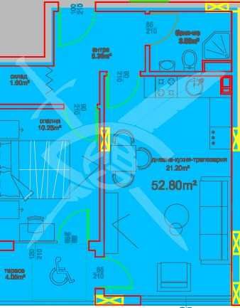 Двустаен апартамент в Бургас, Меден рудник - зона А - 60 кв.м за 561 €/кв.м - Снимка #1