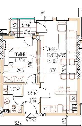 Дава се под наем Двустаен апартамент в Пловдив, Остромила - 65 кв.м за 75176 € - Снимка #1