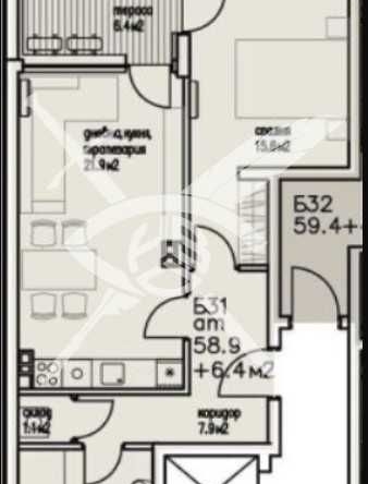 Тристаен апартамент в Бургас, Сарафово - 65 кв.м за 579 €/кв.м - Снимка #1