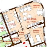Тристаен апартамент в Бургас, Сарафово - 75 кв.м за 797 €/кв.м - Снимка #1