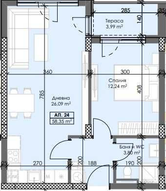 Двустаен апартамент в Пловдив, Тракия - 71 кв.м за 985 €/кв.м - Снимка #1