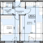 Двустаен апартамент в Пловдив, Тракия - 57 кв.м за 1086 €/кв.м - Снимка #1