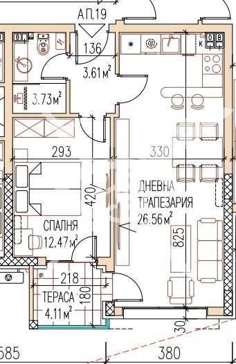 Двустаен апартамент в Пловдив, Остромила - 67 кв.м за 1157 €/кв.м - Снимка #1