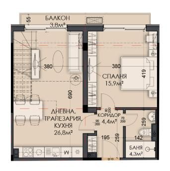 Мезонет в Варна, Виница - 159 кв.м за 834 €/кв.м - Снимка #1