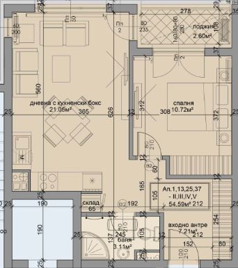 Двустаен апартамент в София, Дружба 1 - 66 кв.м за 1481 €/кв.м - Снимка #1