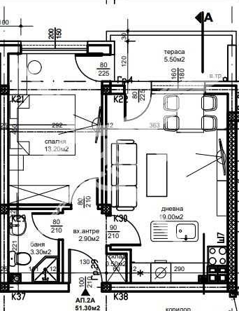 Двустаен апартамент в Пловдив, Остромила - 57 кв.м за 969 €/кв.м - Снимка #1