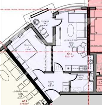 Двустаен апартамент в Поморие - 53 кв.м за 2708 €/кв.м - Снимка #1