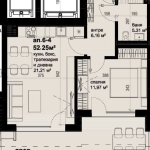 Двустаен апартамент в Бургас, Изгрев - 60 кв.м за 764 €/кв.м - Снимка #1