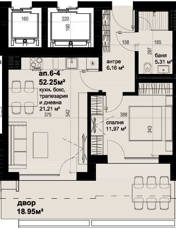 Двустаен апартамент в Бургас, Изгрев - 60 кв.м за 764 €/кв.м - Снимка #1