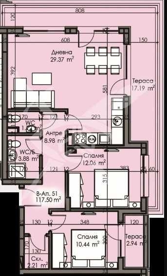 Тристаен апартамент в Бургас, Изгрев - 117 кв.м за 1206 €/кв.м - Снимка #1