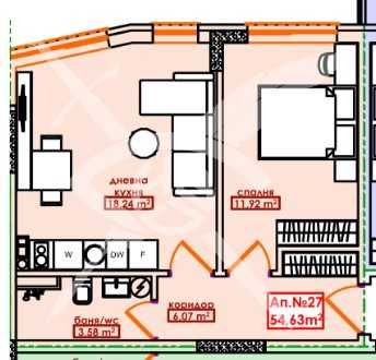 Двустаен апартамент в София, Хладилника - 54 кв.м за 472 €/кв.м - Снимка #1