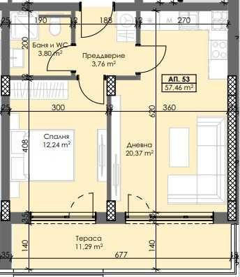 Двустаен апартамент в Пловдив, Тракия - 72 кв.м за 1085 €/кв.м - Снимка #1