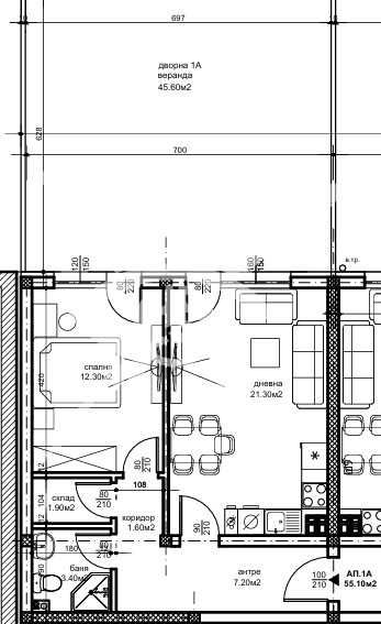 Двустаен апартамент в Пловдив, Беломорски - 63 кв.м за 1424 €/кв.м - Снимка #1
