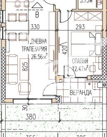Двустаен апартамент в Пловдив, Остромила - 64 кв.м за 1163 €/кв.м - Снимка #1