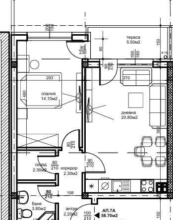 Двустаен апартамент в Пловдив, Беломорски - 68 кв.м за 1015 €/кв.м - Снимка #1