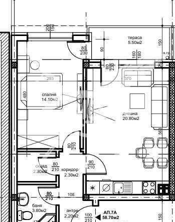 Двустаен апартамент в Пловдив, Беломорски - 67 кв.м за 1092 €/кв.м - Снимка #1