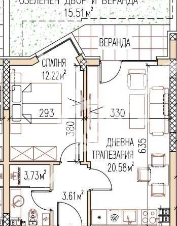 Двустаен апартамент в Пловдив, Остромила - 54 кв.м за 593 €/кв.м - Снимка #1