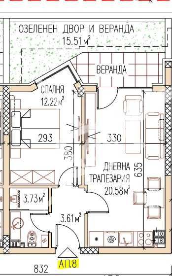 Двустаен апартамент в Пловдив, Остромила - 54 кв.м за 1162 €/кв.м - Снимка #1