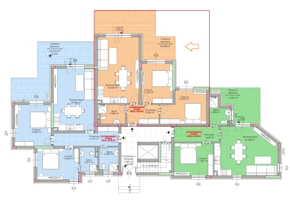 Тристаен апартамент в Хасково, Младежки хълм - 78 кв.м за 1270 €/кв.м - Снимка #1