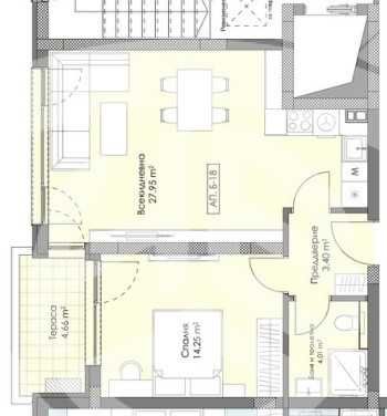 Двустаен апартамент в Пловдив, Остромила - 73 кв.м за 1053 €/кв.м - Снимка #1