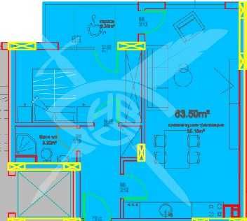 Тристаен апартамент в Бургас, Меден рудник - зона А - 74 кв.м за 517 €/кв.м - Снимка #1