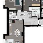 Тристаен апартамент в Пловдив, Мараша - 77 кв.м за 576 €/кв.м - Снимка #1